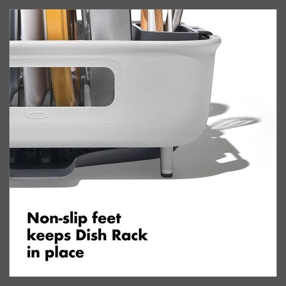 Open Box - OXO -  Stainless Steel Dish Rack Large Capacity Non S Gray - Picture 4 of 6